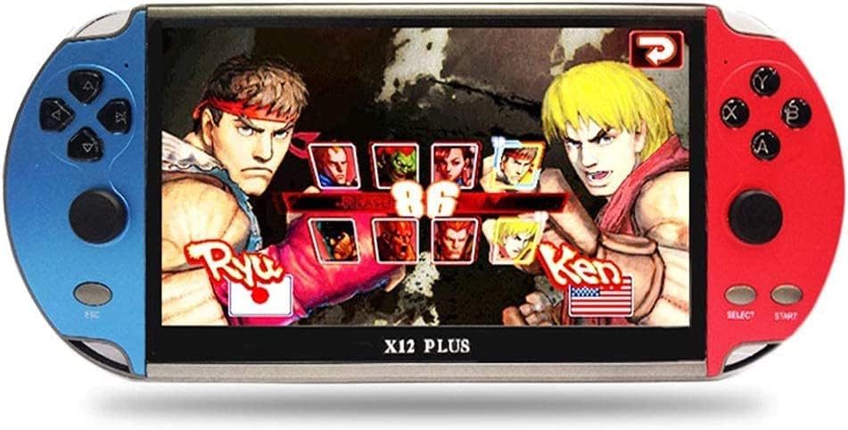 Console di gioco portatile X12 Plus con schermo HD da 7 pollici, 10000+ giochi retro, supporto MP5, Bluetooth 4.2 e WiFi 5G