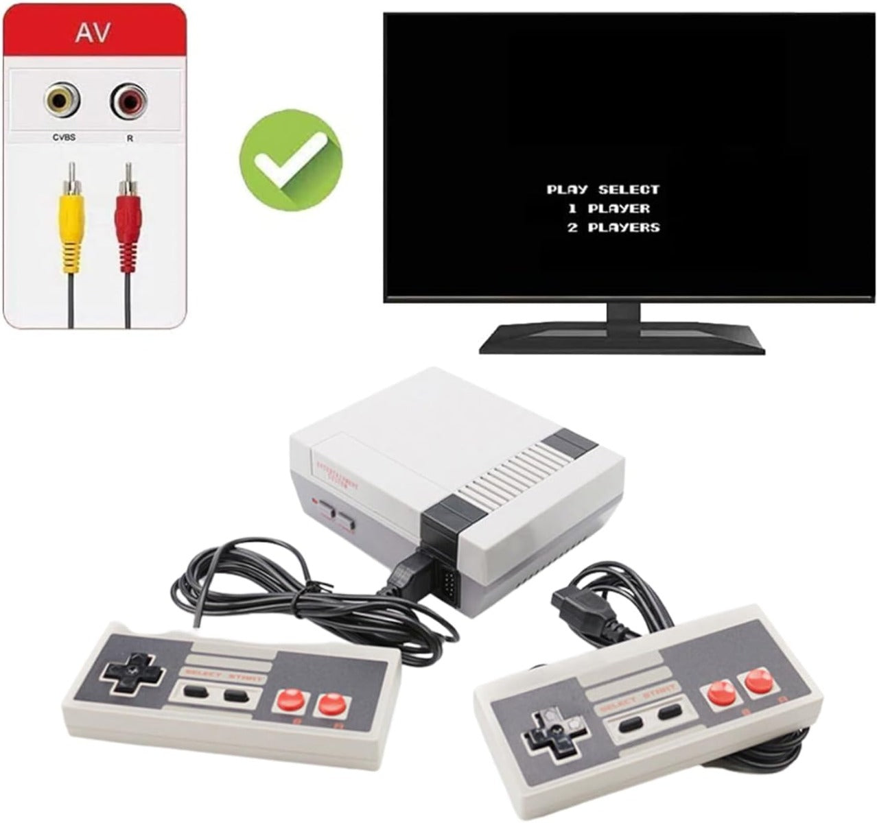 Mini Console per videogiochi retrò portatile 620 giochi classici incorporati 2 controller