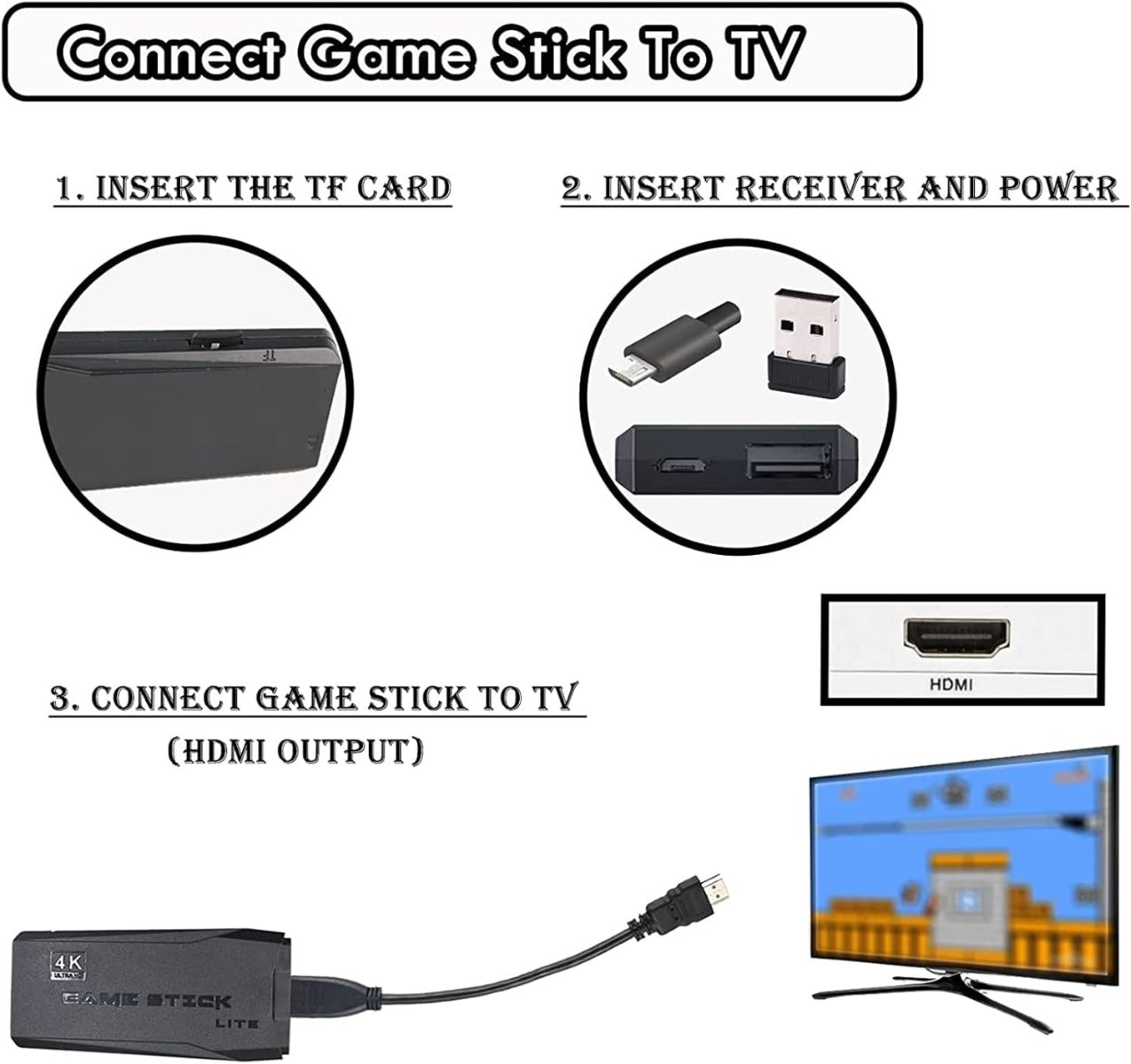 Console di Gioco Retrò Wireless - 64GB con Oltre 10.000 Giochi Classici