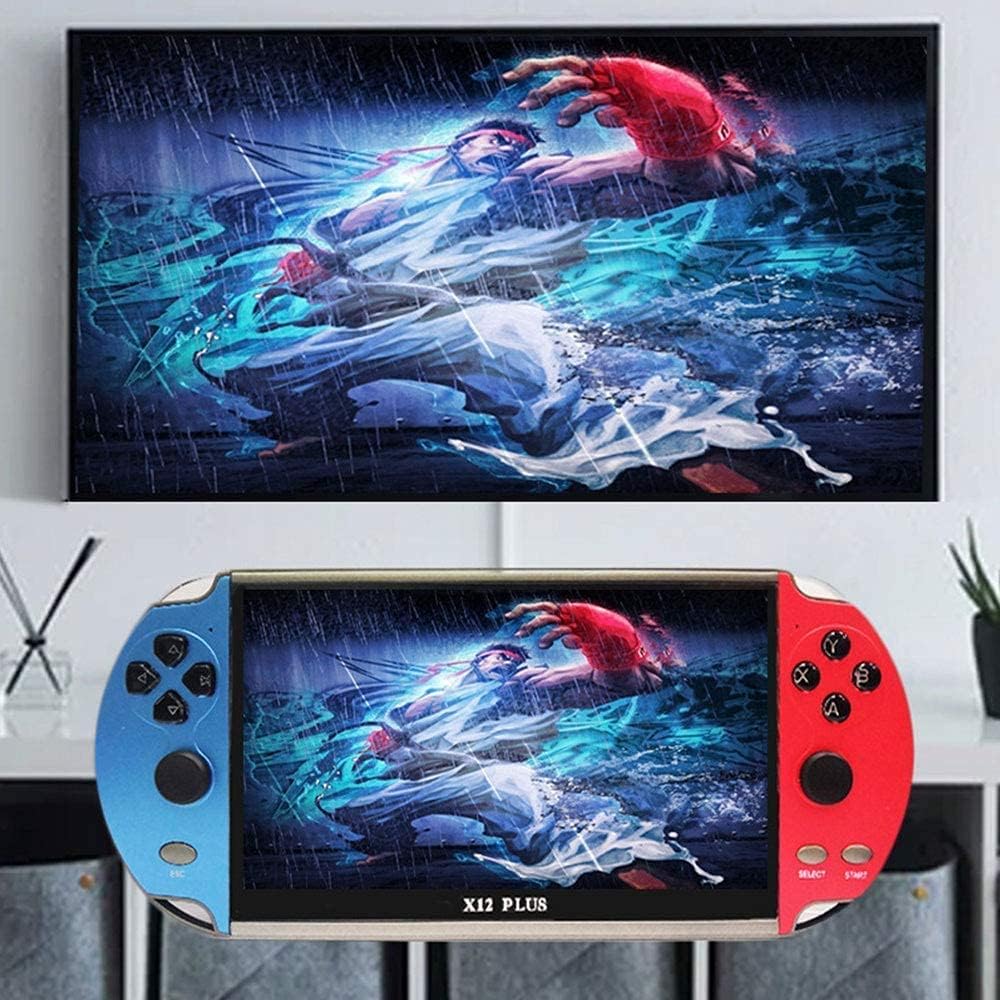 Console di gioco portatile X12 Plus con schermo HD da 7 pollici, 10000+ giochi retro, supporto MP5, Bluetooth 4.2 e WiFi 5G