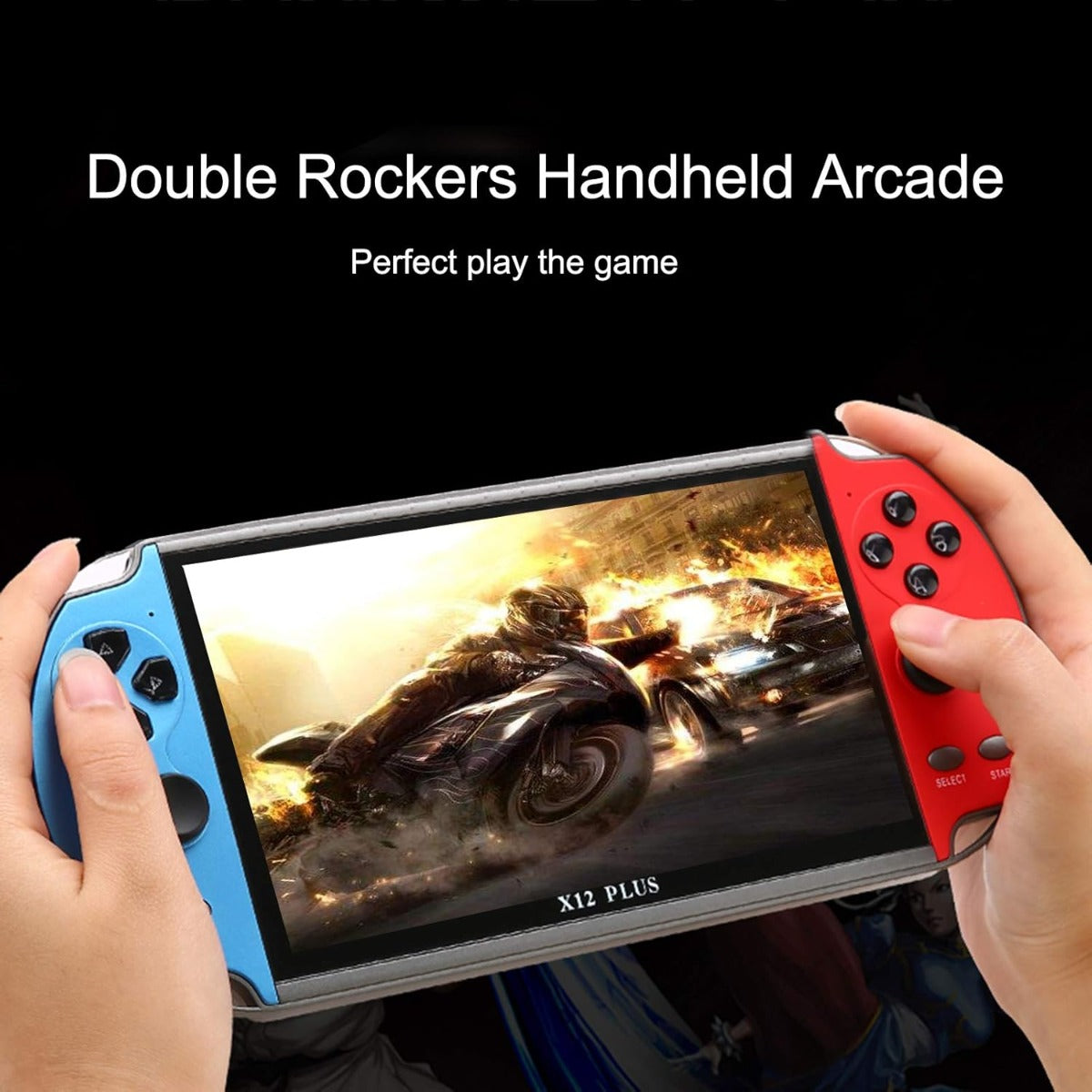 Console di gioco portatile X12 Plus con schermo HD da 7 pollici, 10000+ giochi retro, supporto MP5, Bluetooth 4.2 e WiFi 5G