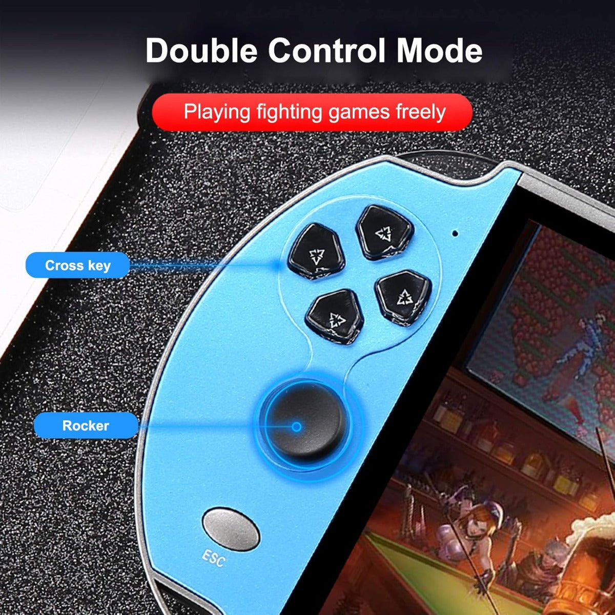 Console di gioco portatile X12 Plus con schermo HD da 7 pollici, 10000+ giochi retro, supporto MP5, Bluetooth 4.2 e WiFi 5G